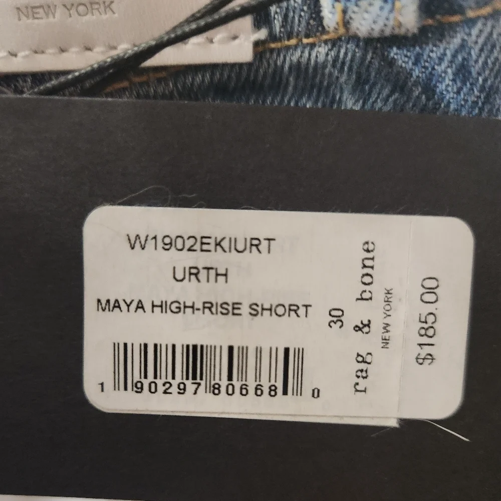 NWT Rag & Bone Maya High Rise Denim‎ Shorts SZ 30